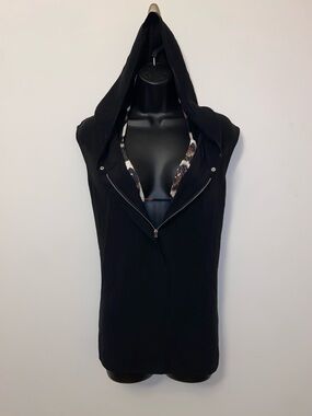 Stella McCartney Black Silk Hooded Top